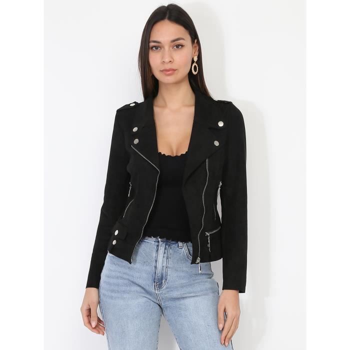 Veste best sale biker suedine