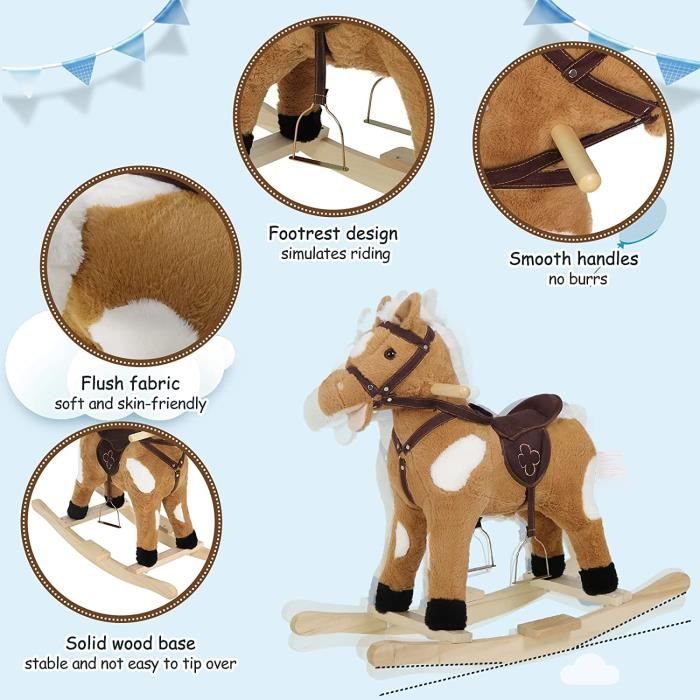 Cheval on sale bascule peluche