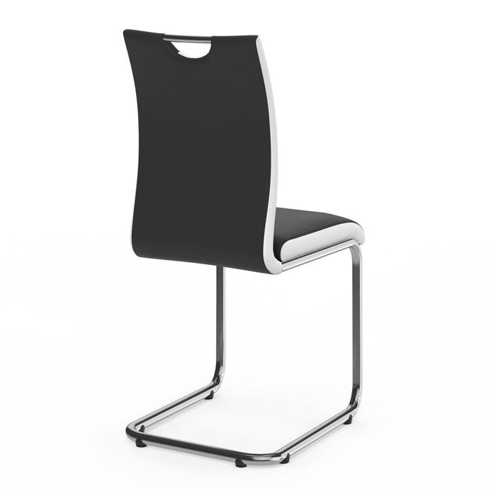 Lot De 4 Chaises De Salle à Manger PIA - Gris Et Blanc - IDMarket - NEUF