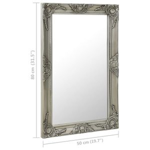 Miroir Mural Ovale Baroque Doré Vintage - Style Rococo Ancien 70x80 Cm - Décoration Murale élégante