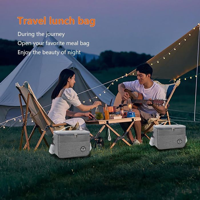 Petite Glaciere Souple Isotherme Sac Repas Isotherme Pour Utilisation à Chaud Et à Froid, Pliable Sac Lunch Box Isotherme Portable Voyage Pique- Nique -Noir - Maison Le Festin Des Affreux