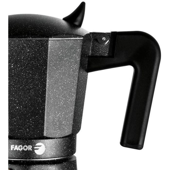 Cafetière Italienne FAGOR Tiramisu 3 Tasses - Aluminium Extra-Épais, Espresso Authentique à La Maison