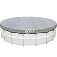 Bâche de protection pour piscine ronde INTEX 4m88 - Deluxe avec tamis d'écoulement-0
