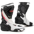 Chaussures Bottes Moto Sport Track Racing Route Technique Blanc 46 Sonic-0
