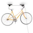 Support de rangement pour vélo Relaxdays - Ascenseur de garage pour VTT avec corde en nylon - Noir-0