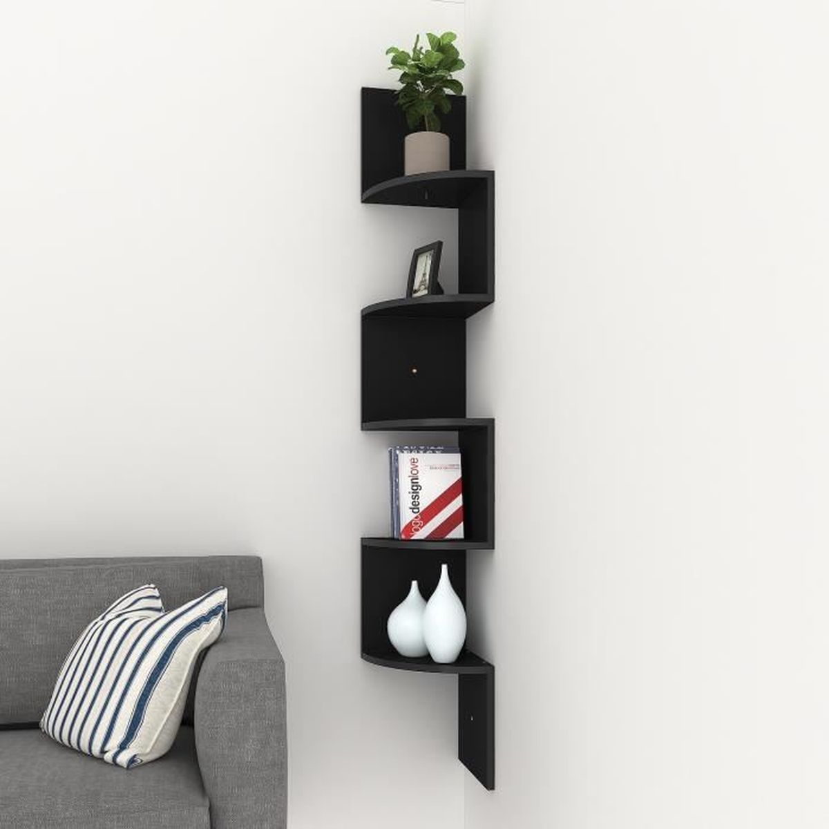 Etagere Murale Noire Etagere De Coin Meuble Etagere D Angle