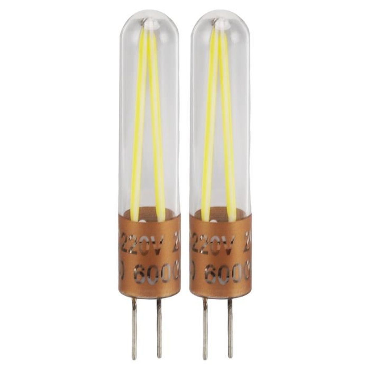 LMCDuokon Ampoules G4 2 pièces G4 LED ampoule 2W 6000K blanc éclairage