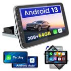 AWESAFE Autoradio 1 din Android 13 2Go+64Go Universel Voiture Modèles Écran de 10 Pouces Supporte GPS Carplay Android Auto WiFi BT