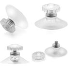 DLZAOAO 20 x Ventouse/Ventouses avec Filetage et écrous moletés Ø 45 mm, Transparentes, pour Voiture, Camping, vitre, Pare-Solei