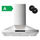 FIREGAS hotte aspirante 60 cm, 3 vitesses, recirculation 335 m³/h avec filtre à charbon actif CC130