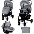 Poussette combinée LORELLI Daisy avec siège auto - Jusqu'à 15kg - Pliable - Gris foncé