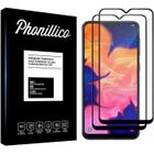 Verre Trempé - Phonillico® - Samsung Galaxy A10 - Pack de 2 - Bord Noir - Résistant aux rayures