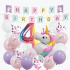 4 ans decoration anniversaire licorne fille,kit pastel ballon licorne  anniversaire fille avec bannière de joyeux anniversaire[A330] - Cdiscount  Maison