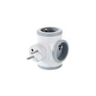 Bloc prise - WATT&CO - Triplite - 3 prises 16A - Rotatif 180° - Gris