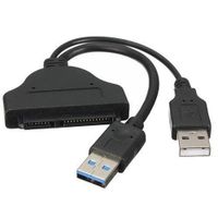 Wooshshop® USB 3.0 / USB 2.0 A SATA 22Pin Cable Adaptateur Pour 2.5" HDD Disque Dur