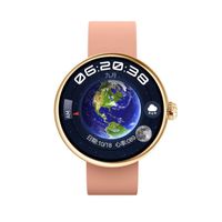 Smart Fashion Watch HD AMOLED smartwatch avec Bluetooth talk ip68 20 sport calories Musique sommeil Or Rose