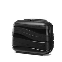 Kono Vanity Case Rigide ABS Léger Portable 34x30x17cm Trousse de Toilette pour Voyage, Noir
