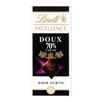 LINDT - Excellence Noir Doux 70% De Cacao 100G - Lot De 4