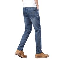 FUNMOON Jeans Hommes Élasticité Droit Business Casual Haut De Gamme Slim