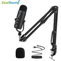 Zealsound-Microphone professionnel à condensateur cardioïde USB,kit avec HONArm pour statique,studio,podcast- black[B4127]