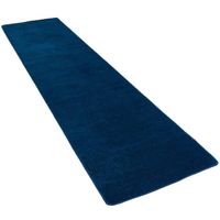 Snapstyle - Joy - Tapis long couloir en velours - Bleu Foncé - 80x200 cm