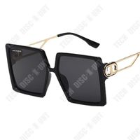 TD® Nouveau grand cadre une pièce lunettes de soleil hommes mode tendance lunettes de soleil femmes solides pieds en métal lunettes