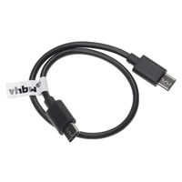 vhbw Câble USB C de charge pour ordinateur portable, tablette, smartphone, et autres - Câble USB C, 30 cm, 3,0 A, 60 W, noir