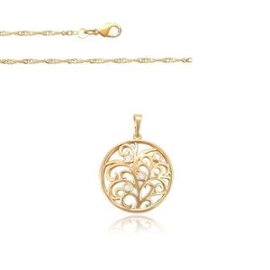 pendentif en or pendentif avec zircons PRIORITY Pendentif arbre de vie en or 18 carats avec zircons Pendentif arbre de vie pendentif femme en or pendentif arbre de vie or