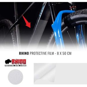 PROTECTION EXTÉRIEURE Film Adhésif Rhino pour la Protection du Cadre de Vélo, Transparent, 8 x 50 cm