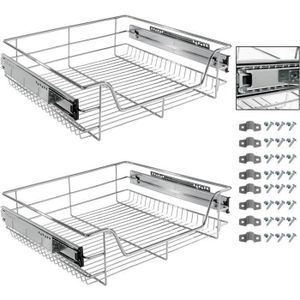 PANIER DE CUISINE AREBOS 2x Tiroir télescopique Tiroir de cuisine Ti