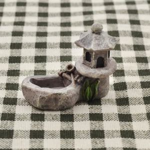 Mini tour d'étang rétro, artisanat en résine, décor de jardin