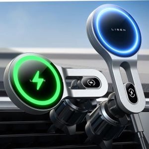 FIXATION - SUPPORT Lisen 15W Support Telephone Voiture MagsafeChargeu