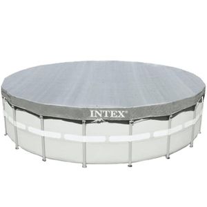BÂCHE - COUVERTURE  Bâche de protection pour piscine ronde INTEX 4m88 - Deluxe avec tamis d'écoulement