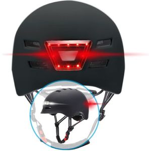 Casque vélo avec lumière LED Kuyou City light et Race light