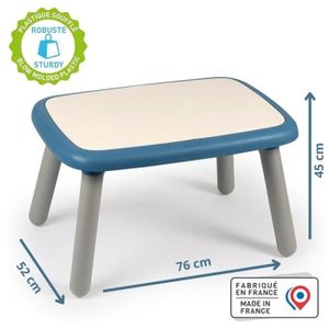 ACCESSOIRE MULTI-JEUX Smoby - Table enfant - Bleu - Extérieur Intérieur - Traitement Anti-UV - Fabriquer en France