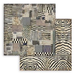 BLOC NOTE Papier scrapbooking 'Savana - Zebra' de Stamperia 
