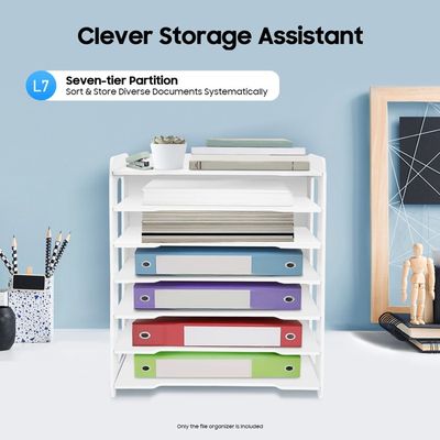 Organiseur De Bureau 10 Compartiments – MDF Noir – Rangement Stylos Documents – Relaxdays 27,5 X 32,5 X 25 Cm