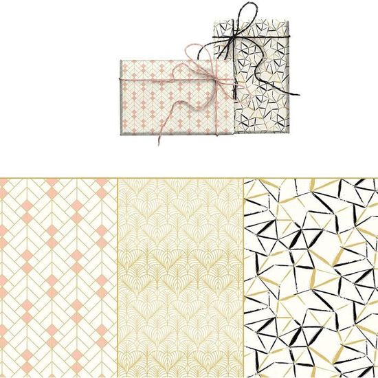 Papier Cadeau Kraft Vergé Blanc Uni 80 Cm X 100 M 60 G/m² – Le Rouleau - Papiers Cadeaux