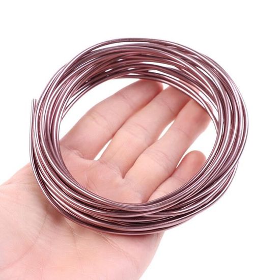 Fil Aluminium 2,5 Mm (10 Gauge) 10 Mètres - Souple, Anodisé, Pour Bijoux, Sculpture, Modelage DIY