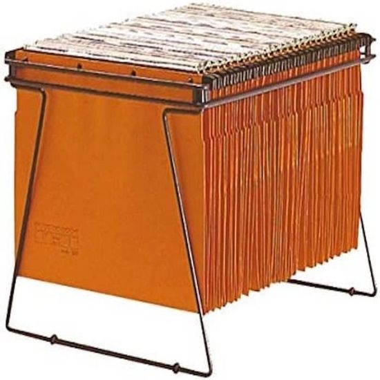 Support Dossiers Suspendus Durable - Métal Chromé 30-40 Dossiers A4/Folio