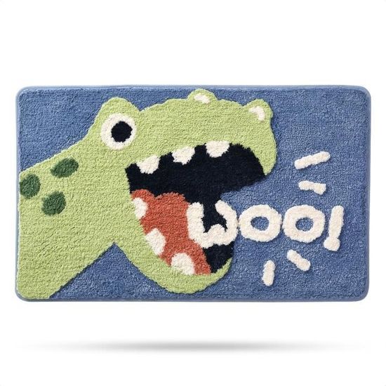 Set De 3 Tapis De Salle De Bain 50x80 Cm - Microfibre Absorbante, Antidérapant, Motif Chat Mignon - Tapis Douche + Contour WC