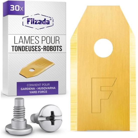 30 Lames De Rechange Foydream Pour Robot Tondeuse – Acier Inoxydable Revêtu Titane, Avec Vis