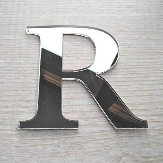 Lettres Miroir Adhésif - Lettre Z - Hauteur 15 cm - Initiale Autocollante - Alphabet miroir - Décoration Plexi Miroir - Alphabet 26 Lettres