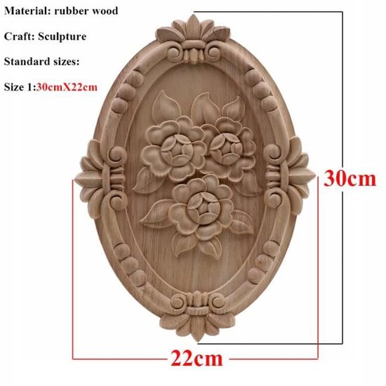 STATUETTE,8--Pied de meuble Vintage en bois sculpté, Style européen