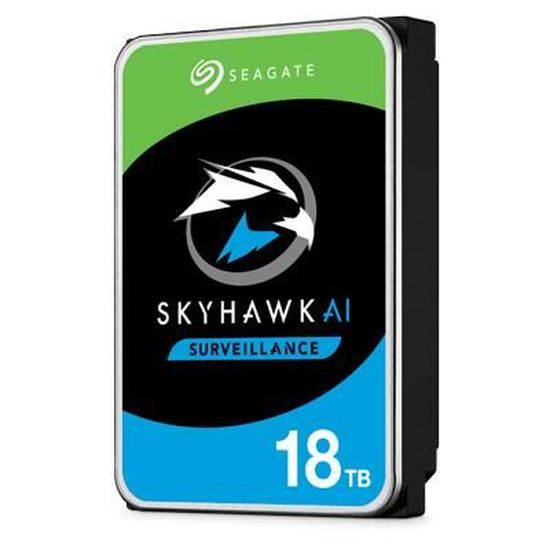 Seagate Surv. Skyhawk AI 18To HDD Surveillance AI Skyhawk 18To HDD SATA 6Gb/s 256Mo cache 8.9cm 3.5p CMR Helium BLK