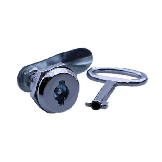 Serrure à gobelet chromée 30 mm profondeur panneau à