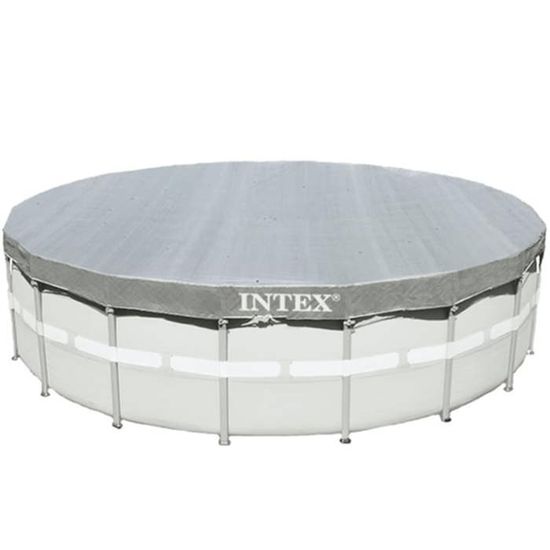 Bâche de protection pour piscine ronde INTEX 4m88 - Deluxe avec tamis d'écoulement