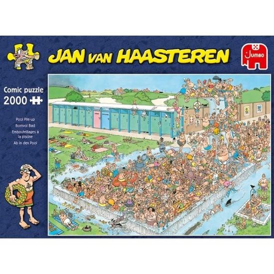 Puzzle - JUMBO - Pool Pile-up - 2000 pièces - Intérieur - Mixte - Jan Van Haasteren