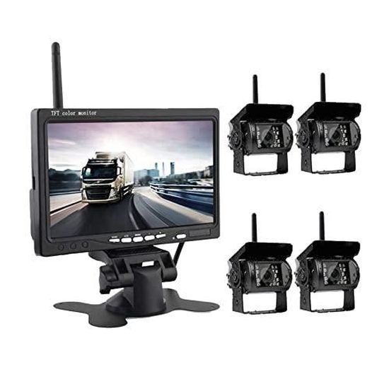Kit Caméra De Recul Voiture 5" LCD + Caméra Nuit 8 LED - Systeme Stationnement 12V-24V - Câble 10m