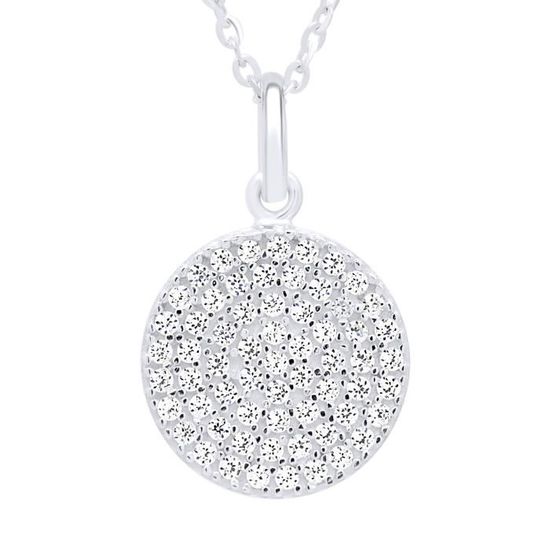 Collier Plaqué Or 18 Carats Double Pendentif Long - Zirconium - Marque Tata Gisèle - Neuf